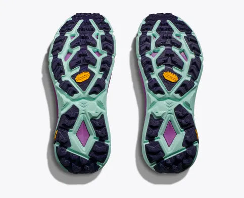 Hoka Women's Mafate Speed 4 purple, light blue trail running shoe