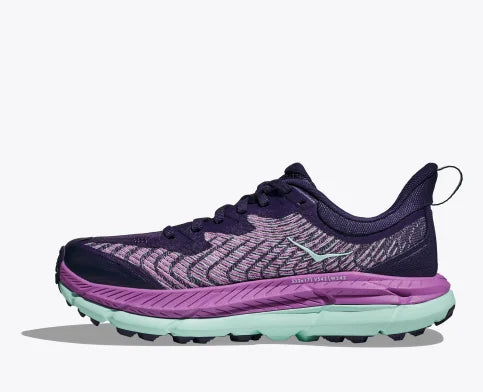 Hoka Women's Mafate Speed 4 purple, light blue trail running shoe