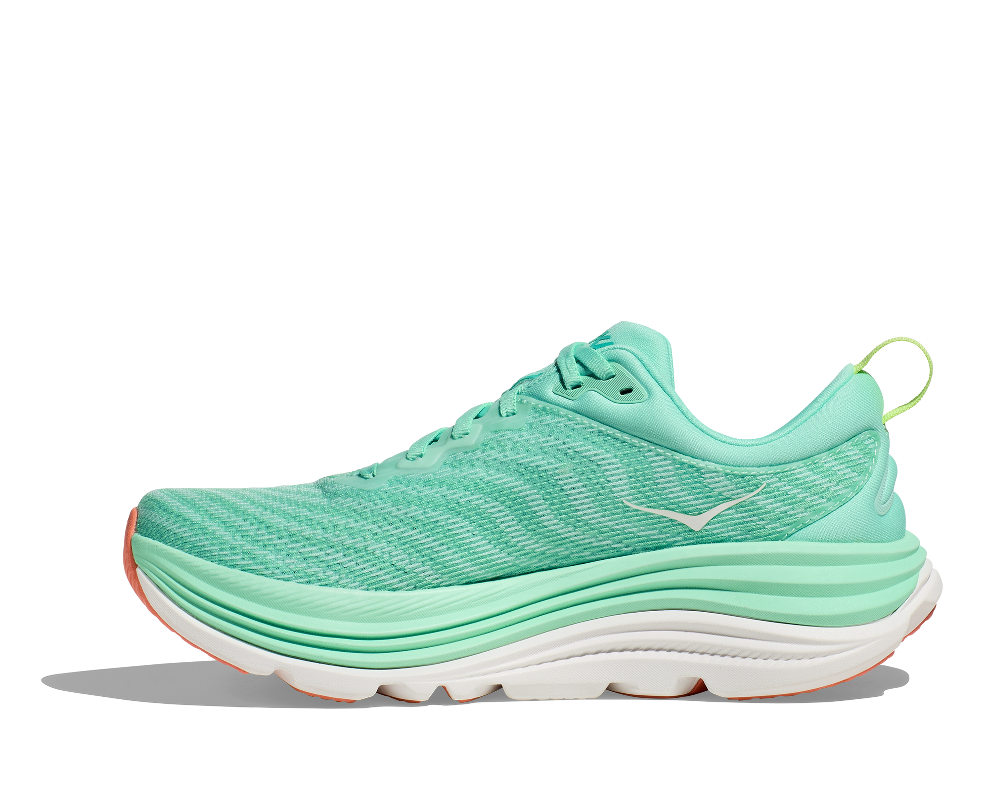 Hoka Women's Gaviota 5 stability running shoe teal medial view