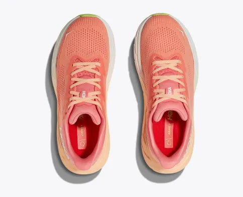 Hoka Women's Arahi 7 pink and white stability shoes