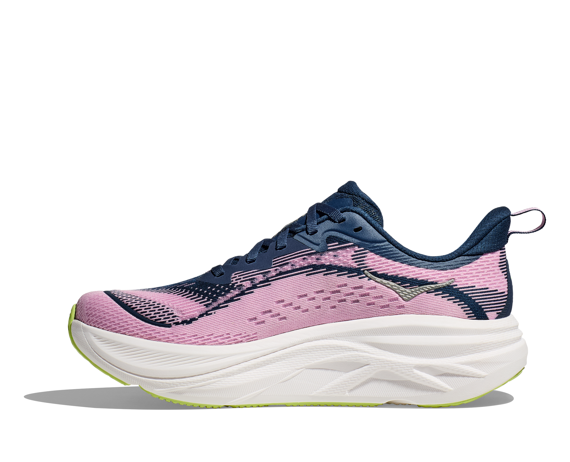 Hoka Women's Skyflow running shoe pink and blue