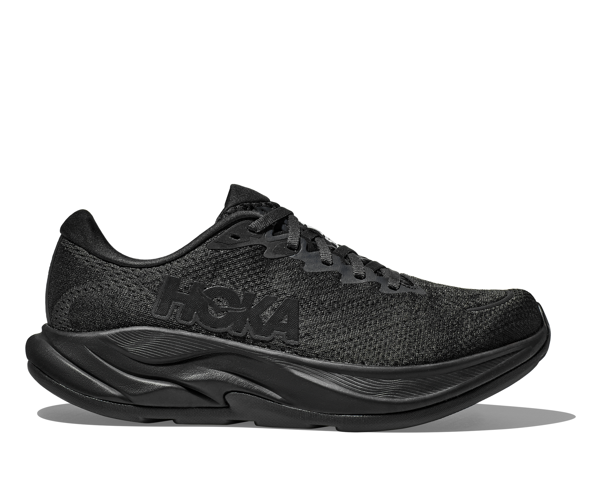 Hoka Rincon 4 women's running shoe black side view