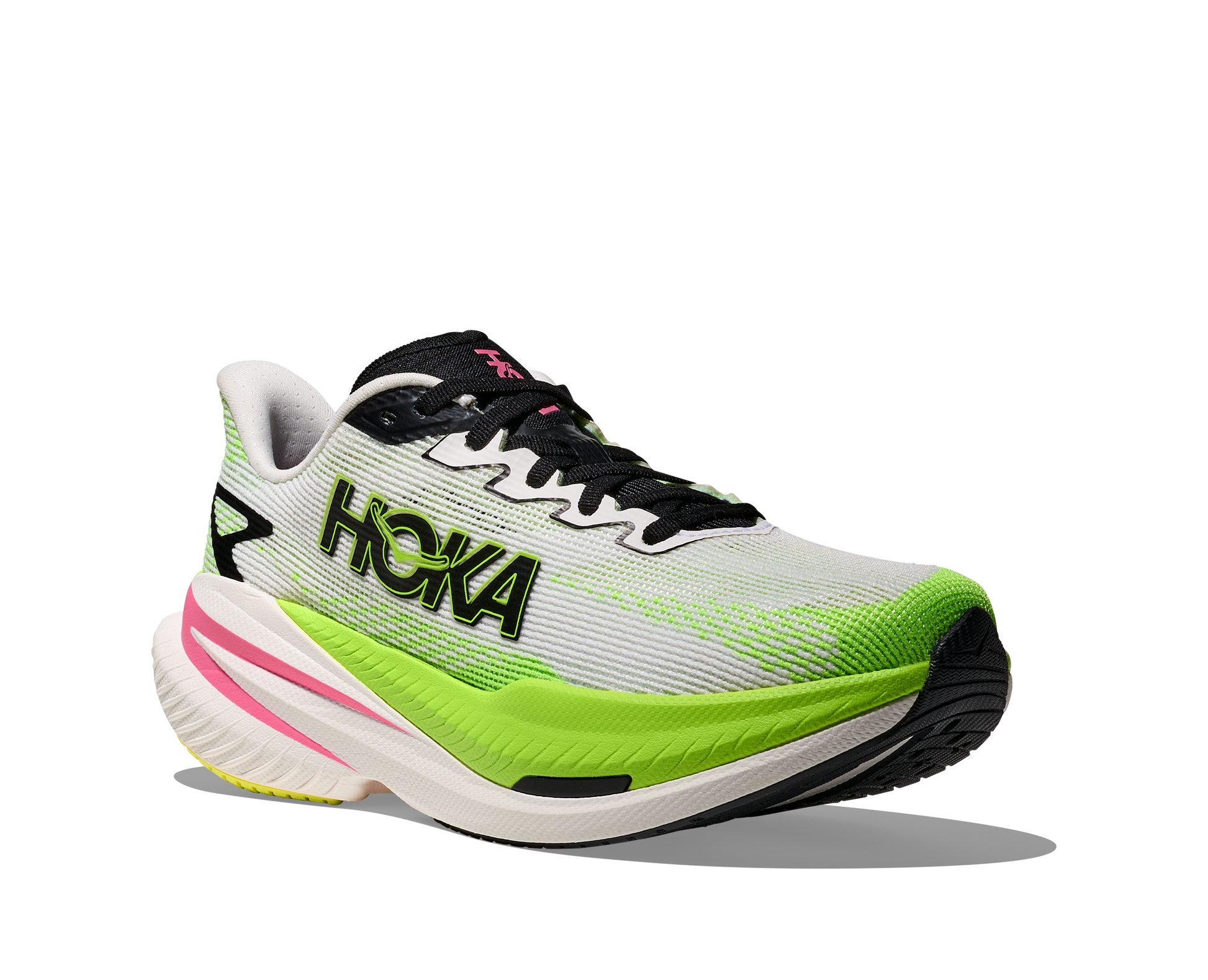Hoka running shoe on a white background