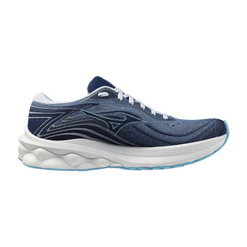 Mizuno Women's Wave Skyrise 5 Parisian Blue/River Blue/Estat, side view