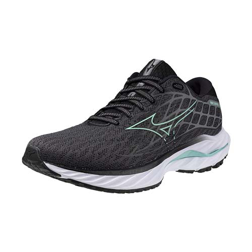 Mizuno Wave Inspire 20 Wide running shoe women's black, white, blue