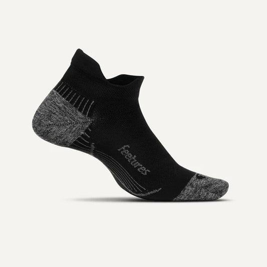 Feetures Plantar Fasciitis Relief Light Cushion No Show Tab Sock (Black)