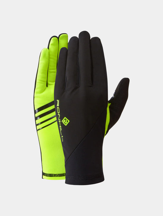 Ronhill Wind Block running glove yellow and black