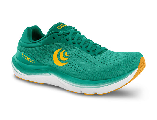 Topo Athletic Women's Magnifly 5 Teal/Gold, side view