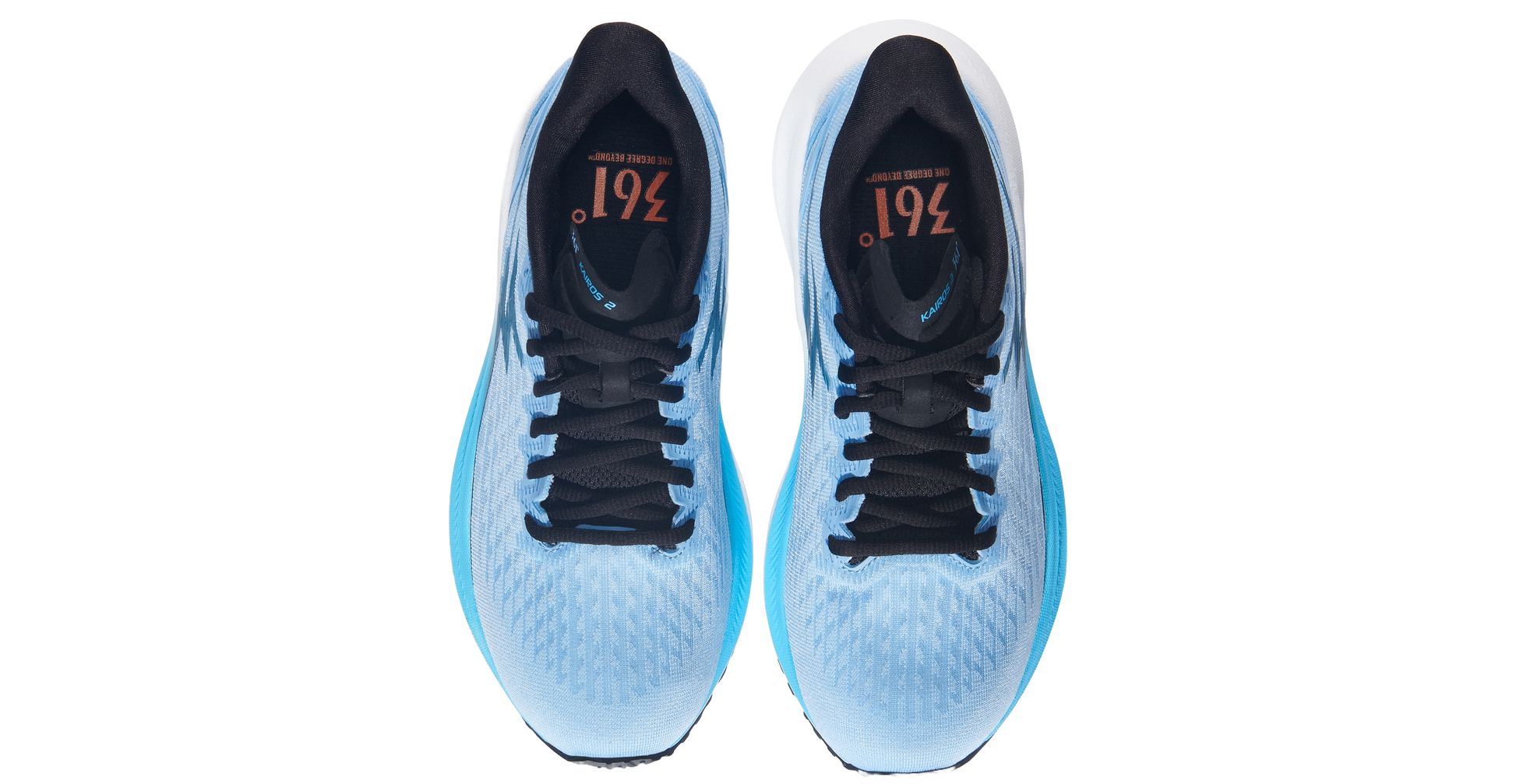361 degrees women's Kairos 2 light blue, black, white top view pair
