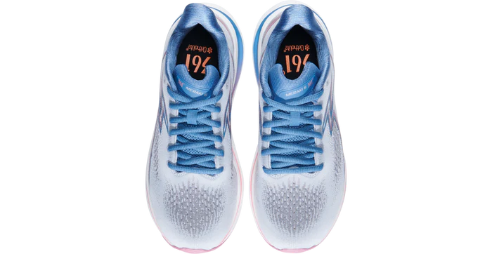 361 Meraki 6 women's shoe blue, white, pink top view pair