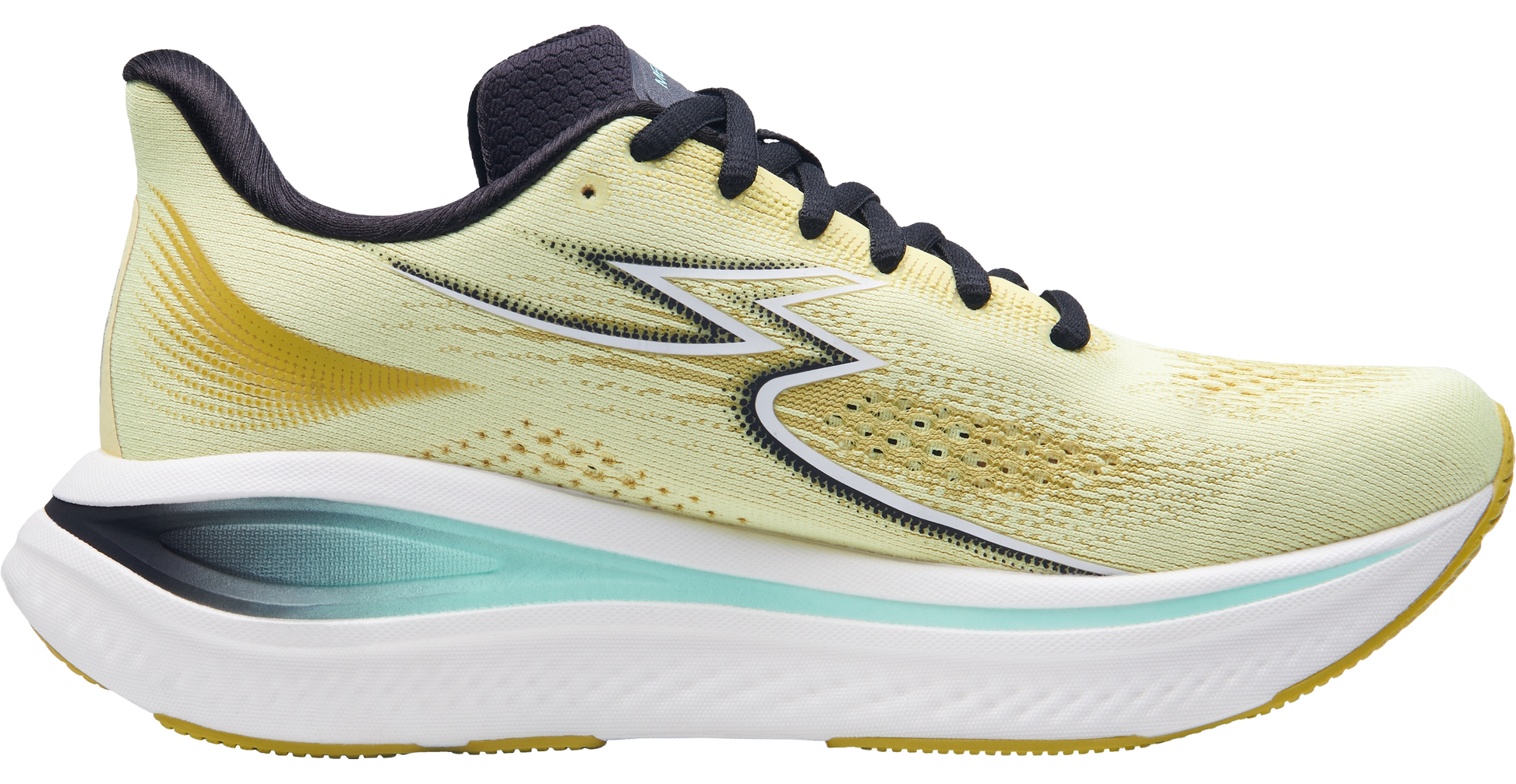 361 Meraki 6 yellow running shoe side view