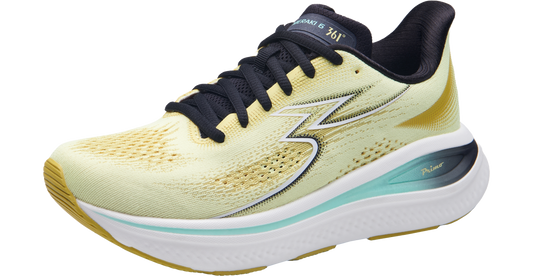 361 Meraki 6 yellow running shoe side view