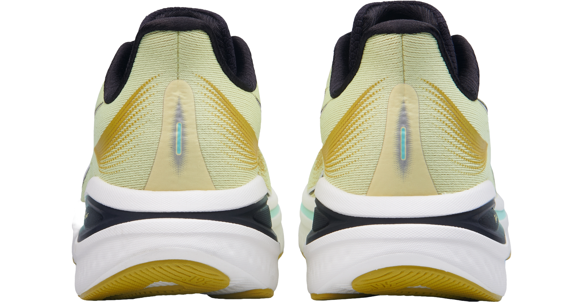 361 Meraki 6 yellow running shoe rear pair