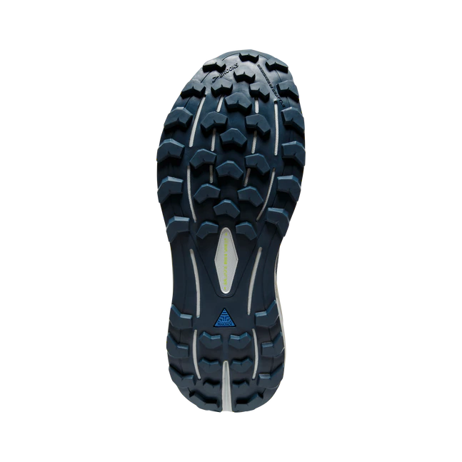 Brooks Cascadia  trail running shoe dark blue, yellow, grey