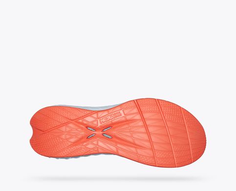 Hoka Carbon X3 women's carbon plated running shoe light pink, light blue