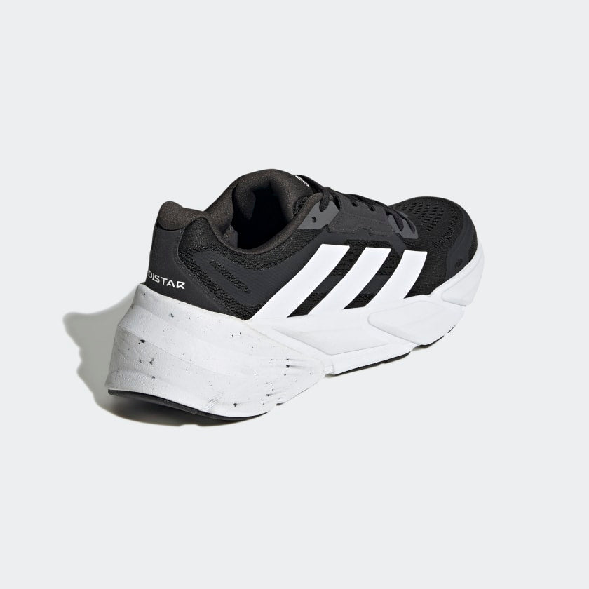 Adidas womens Adistar max cushioned road running shoe black and white