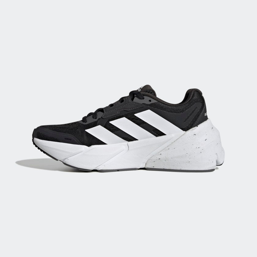 Adidas womens Adistar max cushioned road running shoe black and white