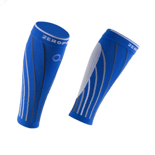 Zero Point Pro Racing Compression Calf Sleeve (Blu/Grey)