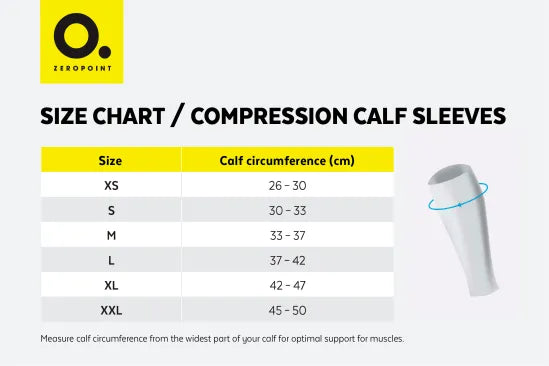 ZeroPoint Intense Compression Calf Sleeve (Wht/Grey)