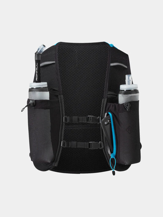 Black and blue designed running vest
