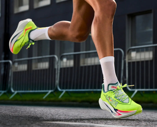 Hoka Cielo running shoe on runner 