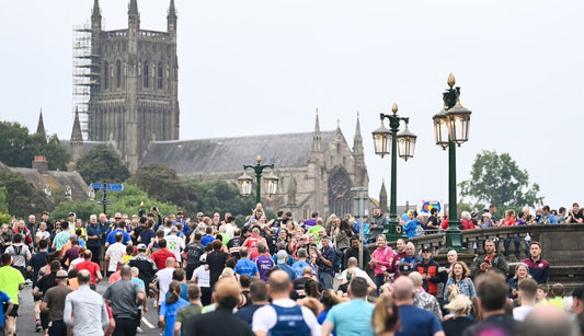 Worcester City Run race with Worcester Cathedral