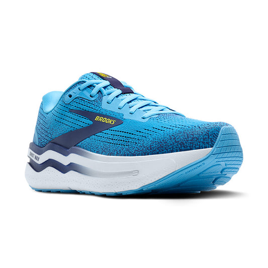 Brooks men's  Ghost Max 2 blue front lateral angle view