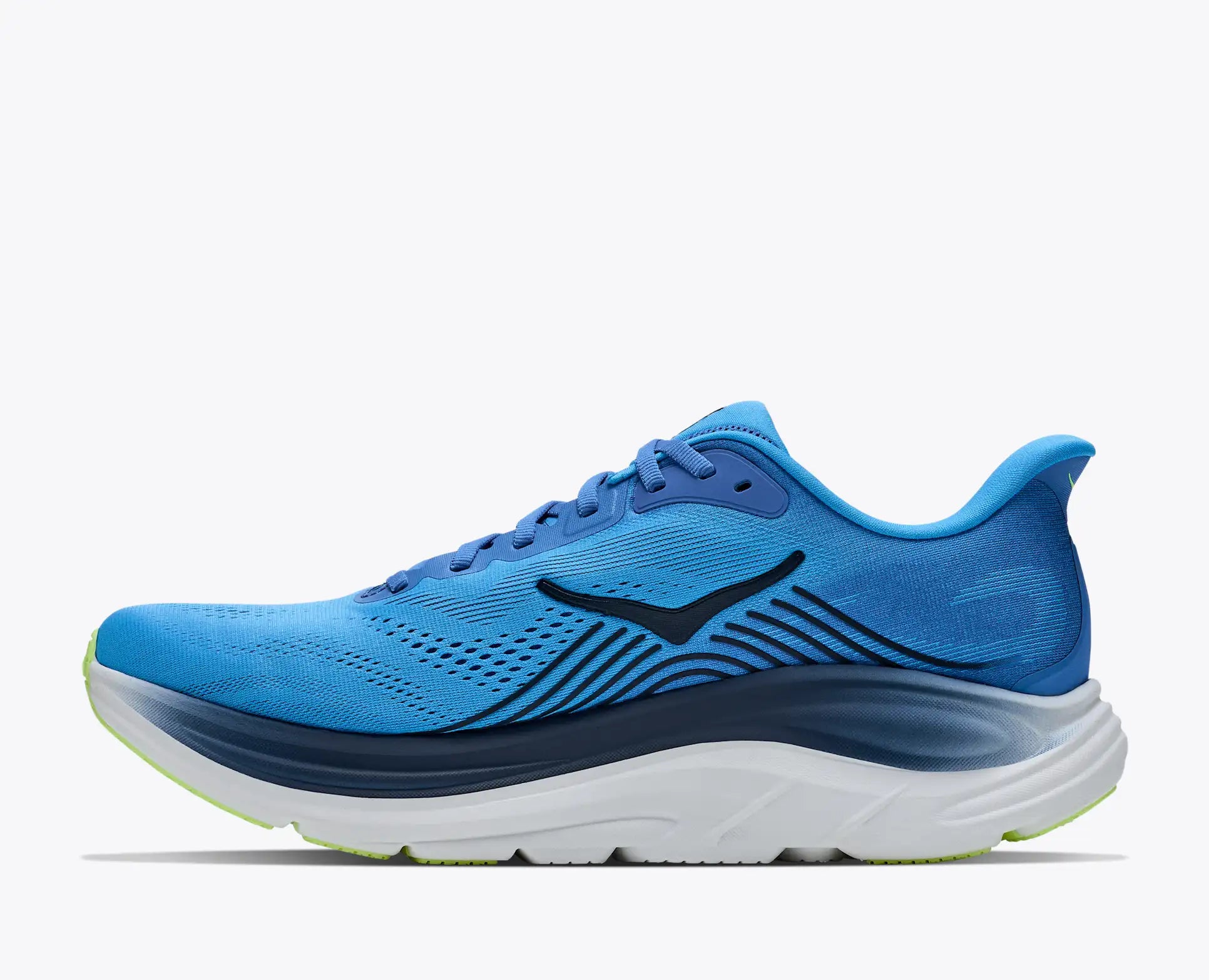 Blue Hoka Men's Clifton 11 running shoe on a white background