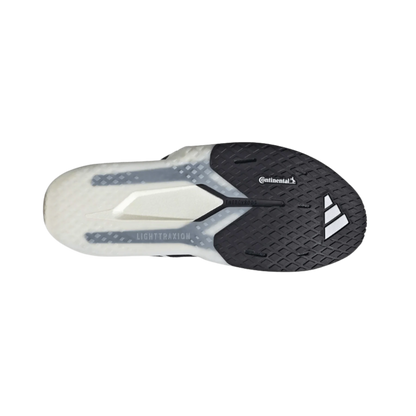 Black and white Adidas Men's Dropset Pro athletic shoe sole with Adidas logo on a white background