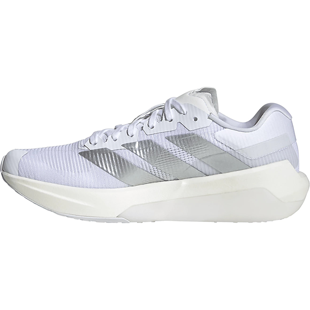 White Adidas Women's Dropset Pro fitness shoe on a white background
