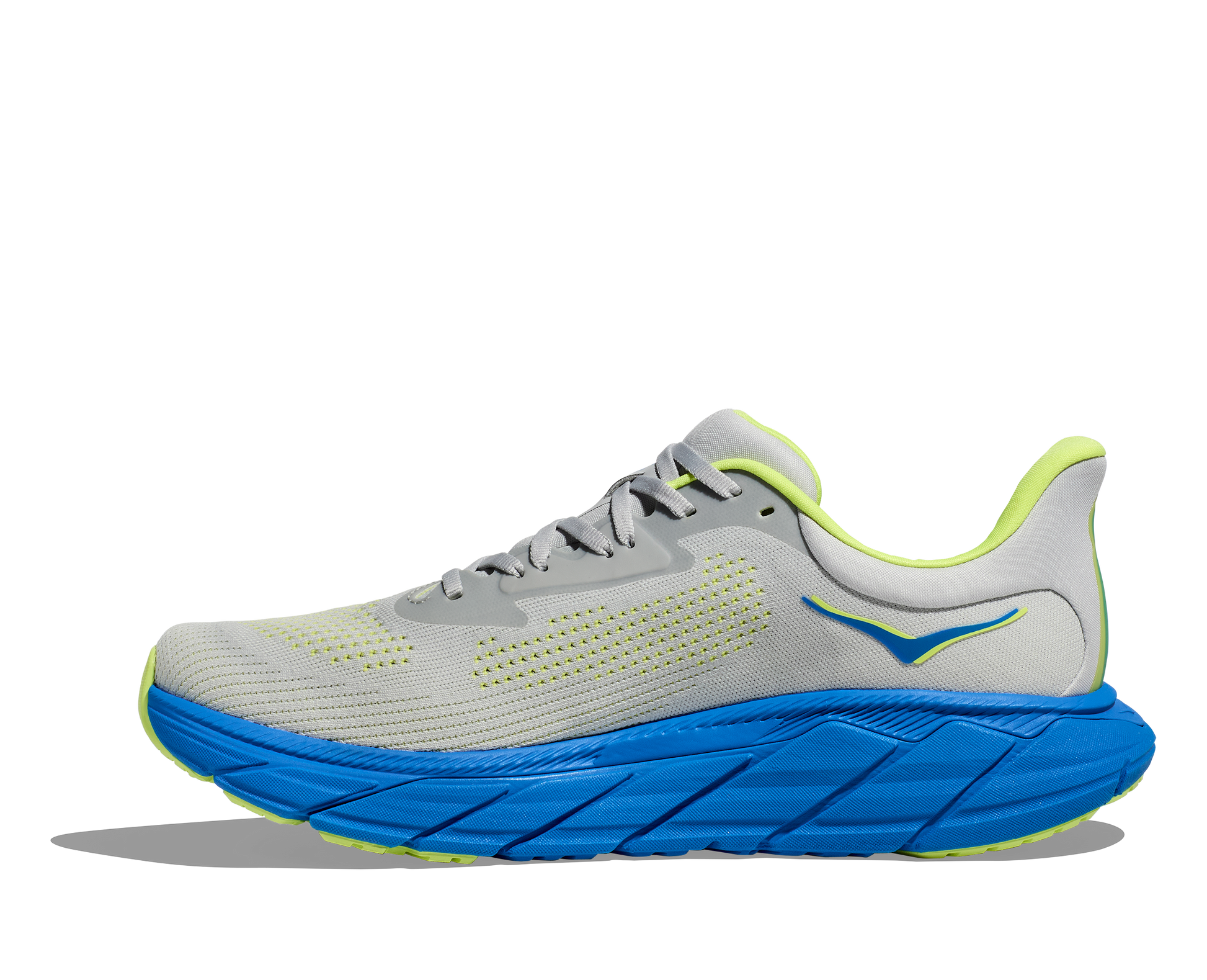 Hoka Arahi 7 men's stability running shoe blue and gray medial view