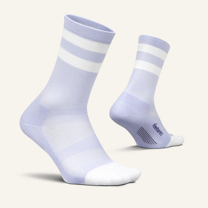 Feetures Elite Light Cushion Mini Crew (Lilac High Top Stripe)