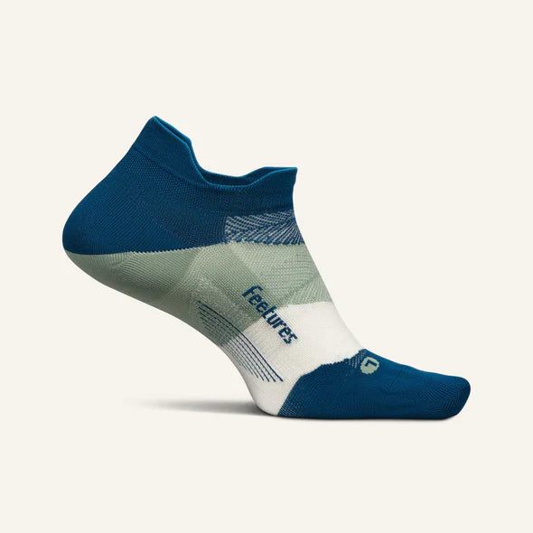 Feetures Elite Ultra Light Cushion No Show Tab blue grey white
