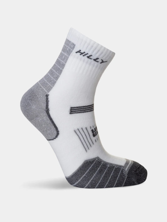 Hilly TwinSkin Anklet Anti Blister Socks (White/Grey)