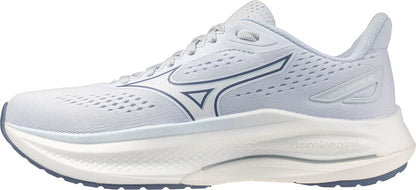 White running shoe with a visible brand logo on a white background