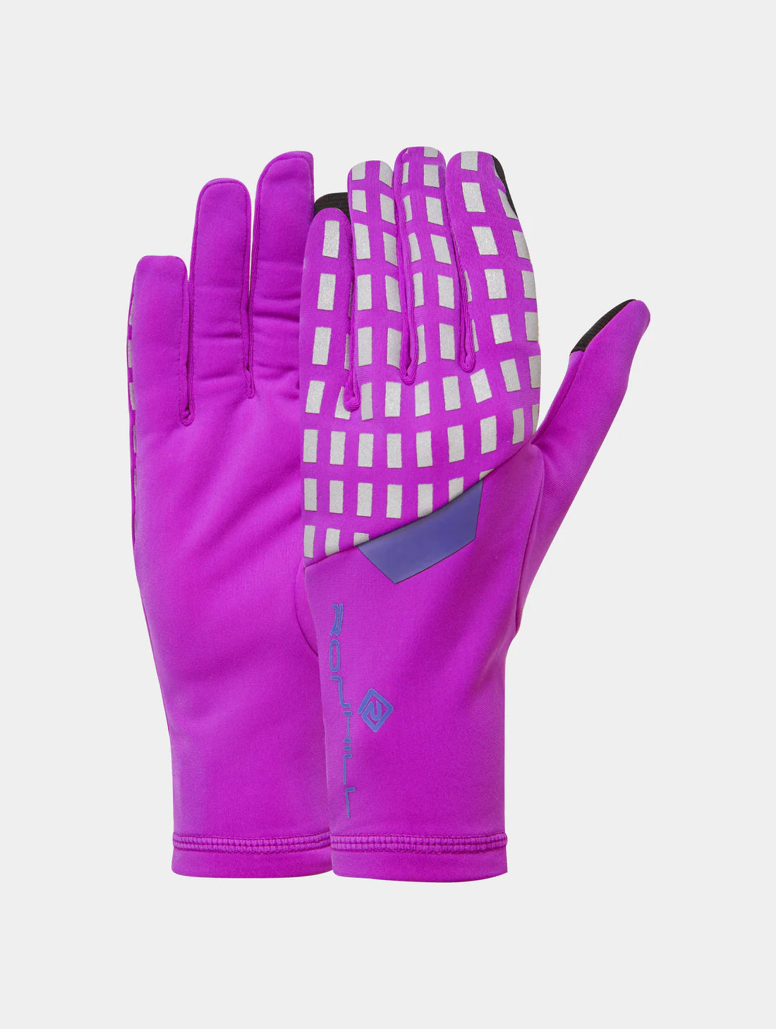 Ronhill Afterhours running gloves hi vis purple