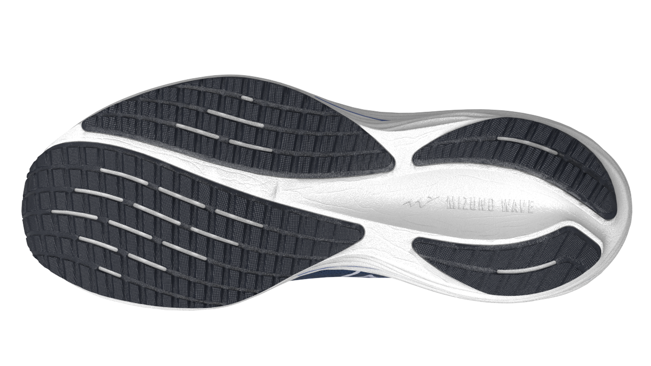 Close-up of a running shoe sole with 'Brooks' branding on a white background