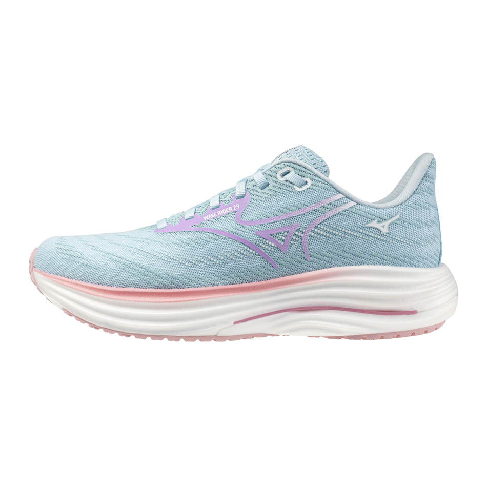 Mizuno Women's Wave Rider 29 running shoe light blue