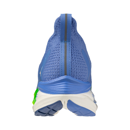 Blue running shoe sole on a white background