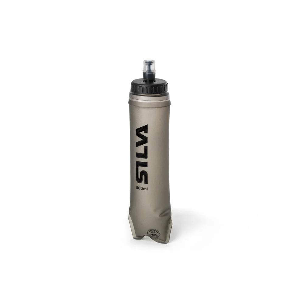 Silva water bottle on a white background