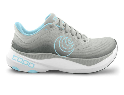 Topo Athletic Women's Aura grey and blue running shoe
