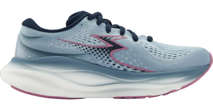 A light blue and white 361 Ventus 2 running shoe with pink and black accents, shown from a side profile view on a white background.
