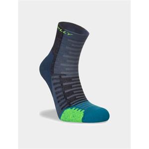 Hilly Active running socks, anklet height green gray 