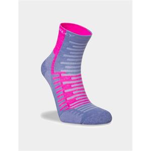 Hilly Active running socks, anklet height pink blue