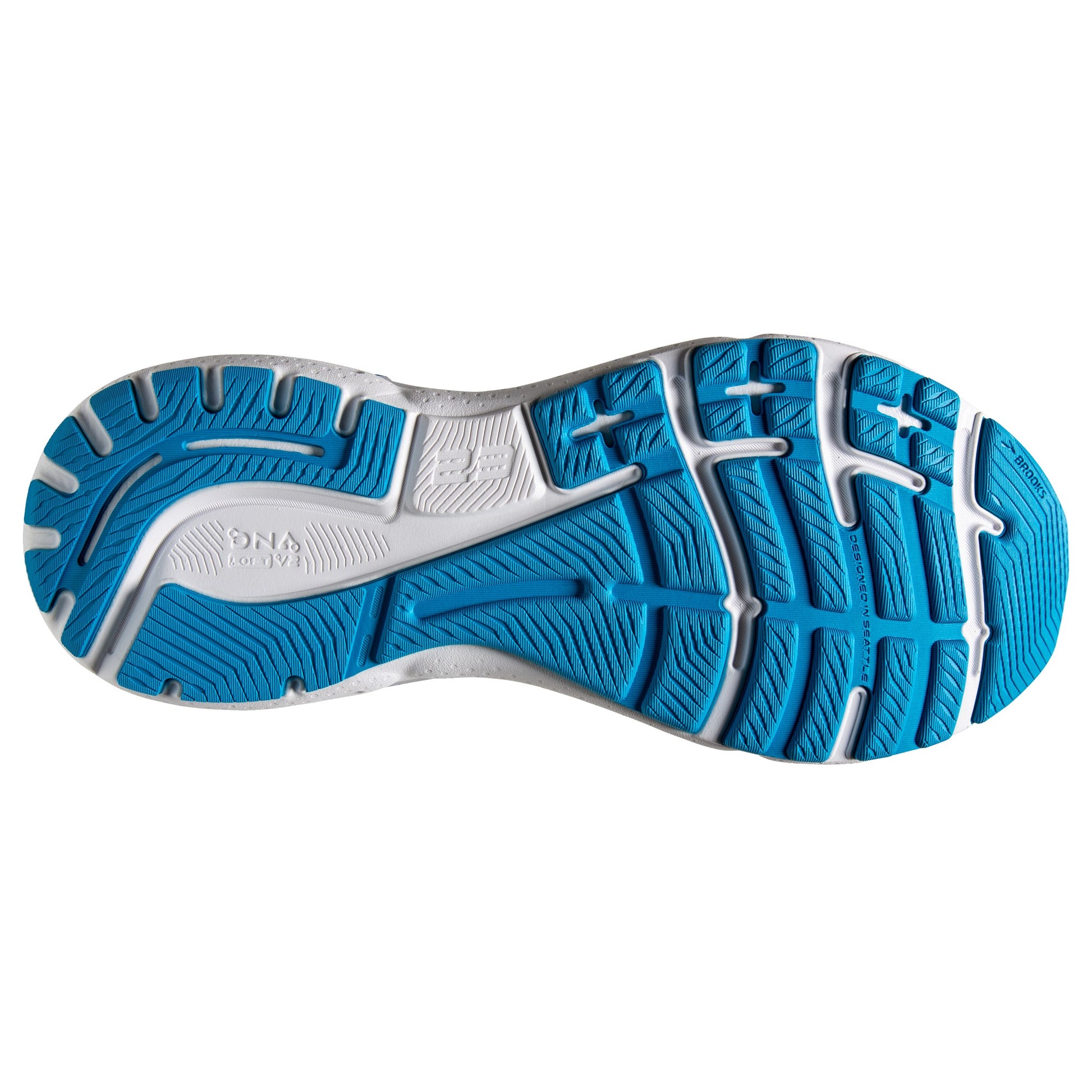 Brooks Adrenaline GTS 23 men's wide fit stability shoe, black, green, blue