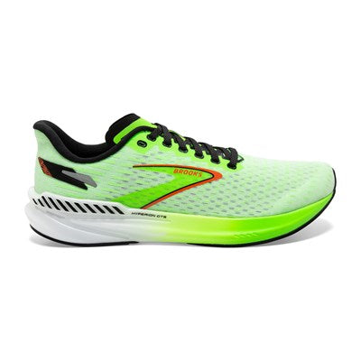 Brooks Men's  Hyperion GTS black green white cushioned stable running shoe