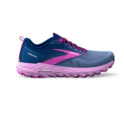 Brooks Cascadia 17 women's trail running shoe purple and navy blue