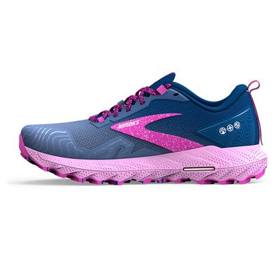 Brooks Cascadia 17 women's trail running shoe purple and navy blue