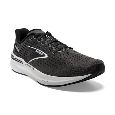 Brooks Women's Hyperion GTS gray black white cushioned stable running shoe