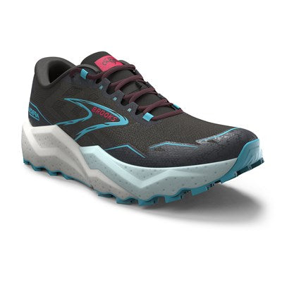Brooks Caldera 7 trail running shoes women's gray and blue